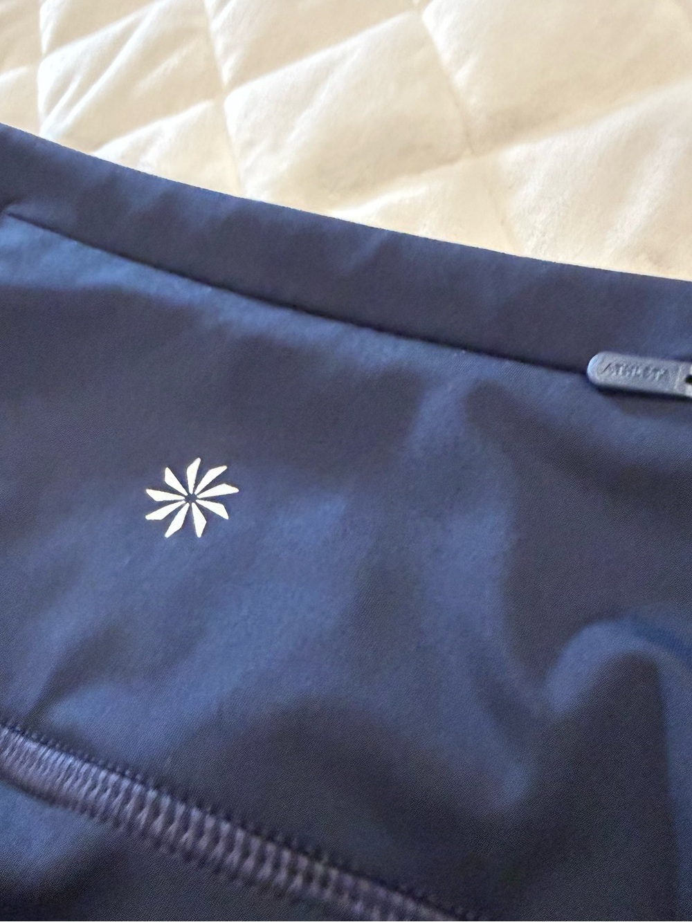 Athleta Navy Blue Athletic Skort Skirt Built In Shorts Size Medium - Picture 3 of 11